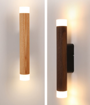 W 캔들 원형 우드 LED벽등 벽무드등(2컬러)